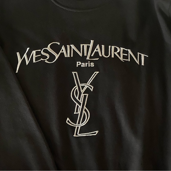 Vintage Yves Saint Laurent Embroidered Crewneck Sweater - Picture 2 of 4